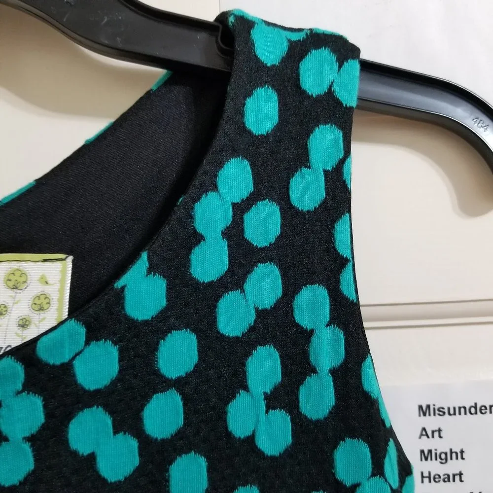 Kiddo by Katie dress Large polka dot print sleeveless fit & flare skater lined